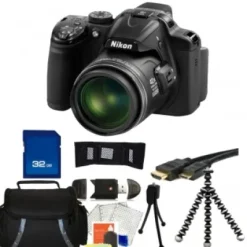 New Nikon COOLPIX P520 Digital Camera (Black) + Accessory Bundle