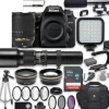 Hot Nikon D7500 DSLR Camera - 1581 with 18-140mm - 2213 and 500mm Lenses Professional Accessory Bundle
