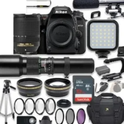 Hot Nikon D7500 DSLR Camera - 1581 with 18-140mm - 2213 and 500mm Lenses Professional Accessory Bundle