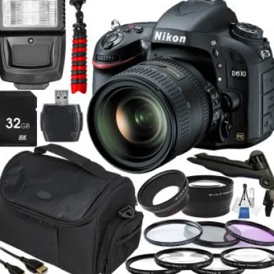 Fashion Nikon D610 DSLR Camera with 24-85mm Lens + Accessory Bundle