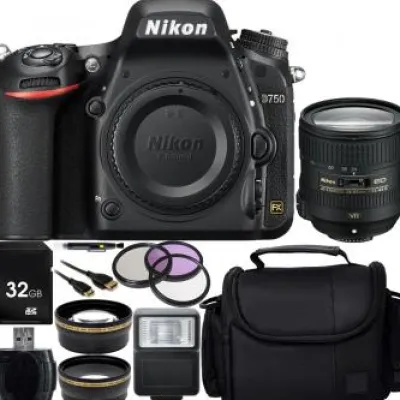 Sale Nikon D750 DSLR Camera with AF-S 24-85mm VR Lens + Custom Accessory Bundle