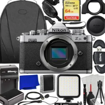 Online Nikon Zfc Mirrorless Camera (Body Only) with Essential Accessory Bundle: SanDisk 64GB Extreme SDXC, Spare Battery, Ultra-Bright LED Light Kit w/ Bracket & More (23pc Bundle)