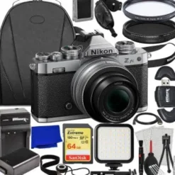 Discount Nikon Zfc (Silver) with 16-50mm Lens & Essential Accessory Bundle: SanDisk 64GB Extreme SDXC, Spare Battery, Variable Neutral Density Filter (ND2-ND400) & More (25pc Bundle)