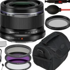 Best Olympus M.Zuiko Digital 25mm f/1.8 Lens (Black) with Accessory Bundle