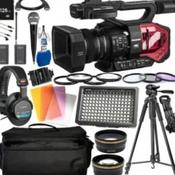 New Panasonic AG-DVX200 4K Professional Camcorder with Deluxe Accessory Bundle