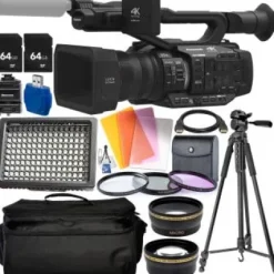 Best Panasonic AG-UX180 4K Professional Camcorder with Starter Accessory Bundle