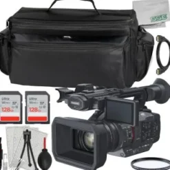 Discount Ultimaxx Panasonic HC-X20E 4K Mobile Camcorder Bundle - Includes: 2x 128GB Ultra Memory Cards, Protective UV Filter & More (22pc Bundle)