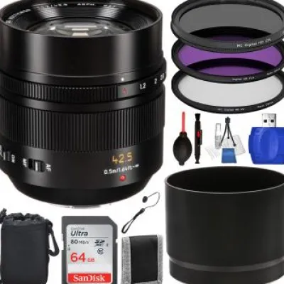 Online Panasonic Leica DG Nocticron 42.5mm f/1.2 ASPH. POWER O.I.S. Lens - H-NS043 Essential Bundle