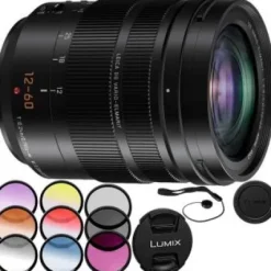 Best Panasonic Leica DG Vario-Elmarit 12-60mm f/2.8-4 ASPH. POWER O.I.S. Lens (White Box) Filter Bundle