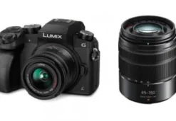 Hot Panasonic Lumix DMC-G7 Mirrorless Micro Four Thirds Digital Camera with 14-42mm and 45-150mm Lenses Kit (Black)
