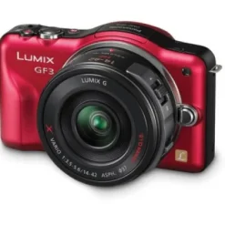 Fashion Panasonic Lumix DMC-GF3 Digital Camera (Body Only) (Red)