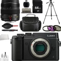 Online Panasonic Lumix DMC-GX8 Mirrorless Micro Four Thirds Digital Camera (Black) + Lumix G X Vario 12-35mm + 64GB Memory Card Accessory Bundle