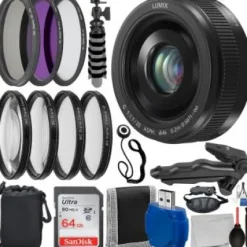 Outlet Panasonic Lumix G 20mm f/1.7 II ASPH. Lens - H-H020AK Advanced Bundle