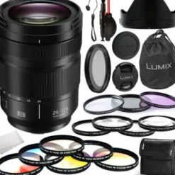 Best Panasonic Lumix S 24-105mm f/4 Macro O.I.S. Lens - S-R24105 with Advanced Accessory Bundle