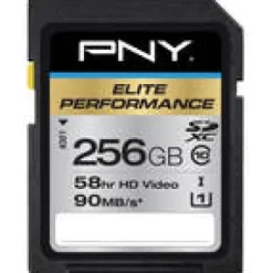 New SLRHut PNY Technologies 256GB Elite Performance SDXC Class 10 UHS-1 Memory Card