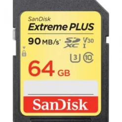 Sale Sandisk 64GB Extreme PLUS UHS-I SDXC 4K Memory Card
