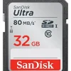 Outlet SanDisk 32GB Ultra Class 10 SDHC UHS-I Memory Card Up to 80MB, Grey/Black (SDSDUNC-032G-GN6IN)