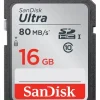Best Sandisk 16GB Ultra Class 10 SDHC UHS-I Memory Card Up to 80MB, Grey/Black (SDSDUNC-016G-GN6IN)