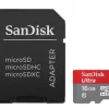 Outlet SanDisk Ultra 16GB Ultra Micro SDHC UHS-I/Class 10 Card with Adapter (SDSQUNC-016G-GN6MA)