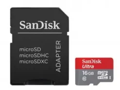 Outlet SanDisk Ultra 16GB Ultra Micro SDHC UHS-I/Class 10 Card with Adapter (SDSQUNC-016G-GN6MA)
