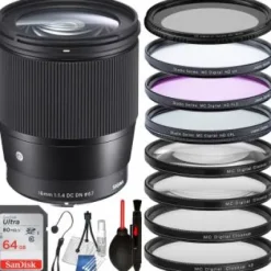 Outlet Sigma 16mm f/1.4 DC DN Contemporary Lens for Micro Four Thirds - 402963 & Essential Accessory Bundle