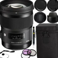 Clearance Sigma 50mm f/1.4 DG HSM Art Lens for Canon EF Accessory Bundle