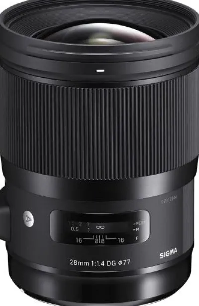 Sale Sigma 28mm f/1.4 DG HSM Art Lens for Canon EF + Multi-Coated 3PC UV Filter Kit, Variable Neutral Density Filter (ND2-ND400) & More (17pc Bundle)