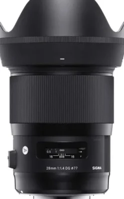 Sale Sigma 28mm f/1.4 DG HSM Art Lens for Canon EF + Multi-Coated 3PC UV Filter Kit, Variable Neutral Density Filter (ND2-ND400) & More (17pc Bundle)