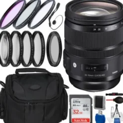 Outlet Sigma 24-70mm f/2.8 DG OS HSM Art Lens for Nikon F and Accessory Bundle