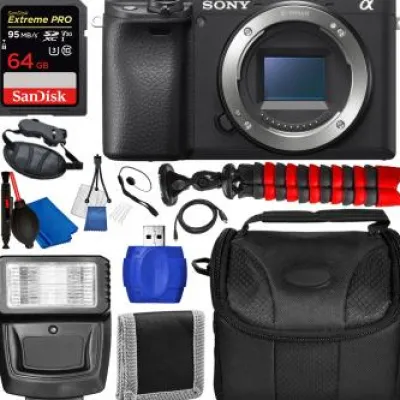 Clearance Sony Alpha a6400 Mirrorless Digital Camera (Body Only) with Essential Accessory Bundle