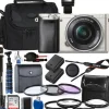 Online Sony Alpha a6000 Mirrorless Digital Camera with 16-50mm Lens (Silver) - ILCE6000L/S and Advanced Bundle