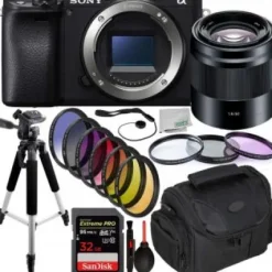 Sale Sony Alpha a6400 Mirrorless Digital Camera with 50mm Lens & Essential Accessory Bundle