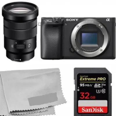 Sale Sony Alpha a6400 Mirrorless Digital Camera with 18-105mm Lens & Starter Accessory Bundle