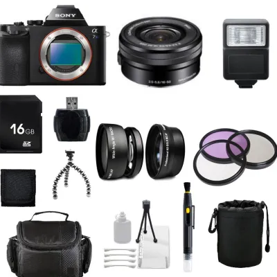 Best Sony Alpha a7S / ILCE 7S Mirrorless Digital Camera with 16-50mm E Mount Lens + Complete Custom Bundle