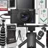 Clearance Sony Cyber-Shot DSC-RX100 VII Digital Camera with Shooting Grip Kit + SanDisk 64GB Ultra SDXC Memory Card, Extended Life Replacement Battery, Mini Flexible â€œGripsterâ€ Tripod & More (23pc Bundle)