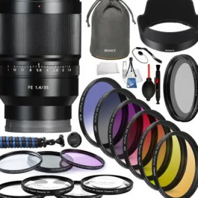Discount Sony Distagon T* FE 35mm f/1.4 ZA Lens - SEL35F14Z Professional Lens Bundle
