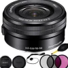 Clearance Sony E PZ 16-50mm f/3.5-5.6 OSS (White Box) with 6PC Accessory Bundle