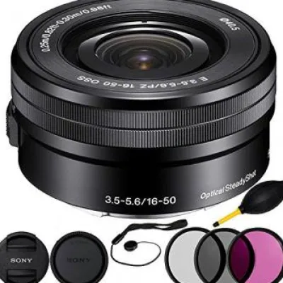 Clearance Sony E PZ 16-50mm f/3.5-5.6 OSS (White Box) with 6PC Accessory Bundle