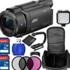 Sale Sony FDR-AX53E 4K Ultra HD Handycam Camcorder Bundle