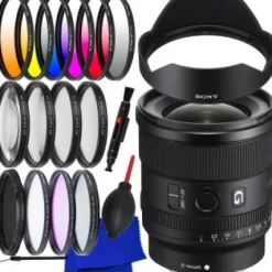 Clearance Sony FE 20mm f/1.8 G Lens + Variable Neutral Density Filter (ND2-ND400), 3PC Multi-Coated UV Filter Kit (UV, CPL, FLD), 4PC Macro Close-Up Filter Kit(+1, 2, 4, 10 Diopter) & Much More (23pc Bundle)