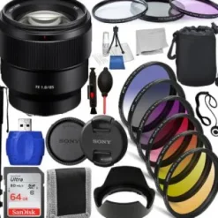 New Sony FE 85mm f/1.8 Lens - SEL85F18/2 Must Have Bundle