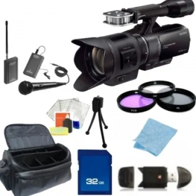 Sale Sony NEX-VG30EH PAL Camcorder with 18-200mm Power Zoom Lens + Accessory Bundle