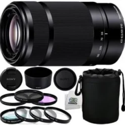 New Sony SEL55210 55-210mm f/4.5-6.3 Lens + Accessory Bundle (Black)