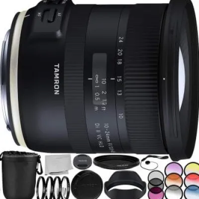 Sale Tamron 10-24mm f/3.5-4.5 Di II VC HLD Lens for Canon EF with 17PC Accessory Bundle
