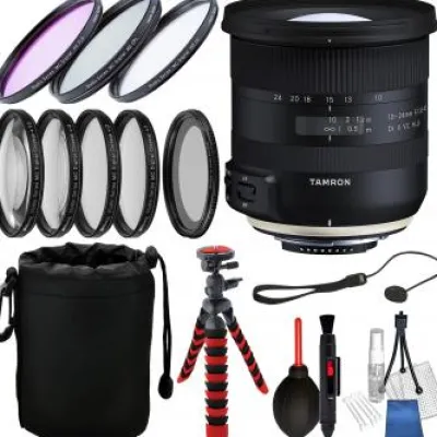 Discount Tamron 10-24mm f/3.5-4.5 Di II VC HLD Lens for Nikon F and Essential Accessory Bundle