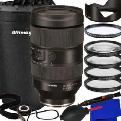 Discount Ultimaxx Tamron 35-150mm f/2-2.8 Lens Bundle (E-Mount) - Includes: Water-Resistant Lens Pouch, 4PC Macro Close-Up Filter Kit (+1, +2, +4, +10) & More (14pc Bundle)