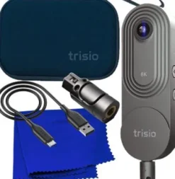 Sale Zoom Trisio Lite 2 VR - 8K Virtual Tour NodeRotate 360Â° Camera + Manufacturer Supplied Carrying Case, Quick Plug-in, USB Cable, Seller Supplied Microfiber Cloth & More (7pc Bundle)