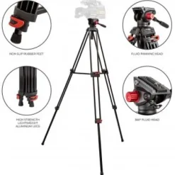 Discount Ultimaxx 72 inch Professional Heavy Duty Aluminum Twin Tube Tripod with Dolly