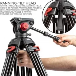 Discount Ultimaxx 72 inch Professional Heavy Duty Aluminum Twin Tube Tripod with Dolly