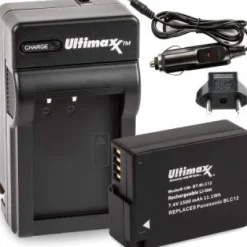 New Ultimaxx AC/DC Rapid Home & Travel Charger with BLC12 Extended Life Battery